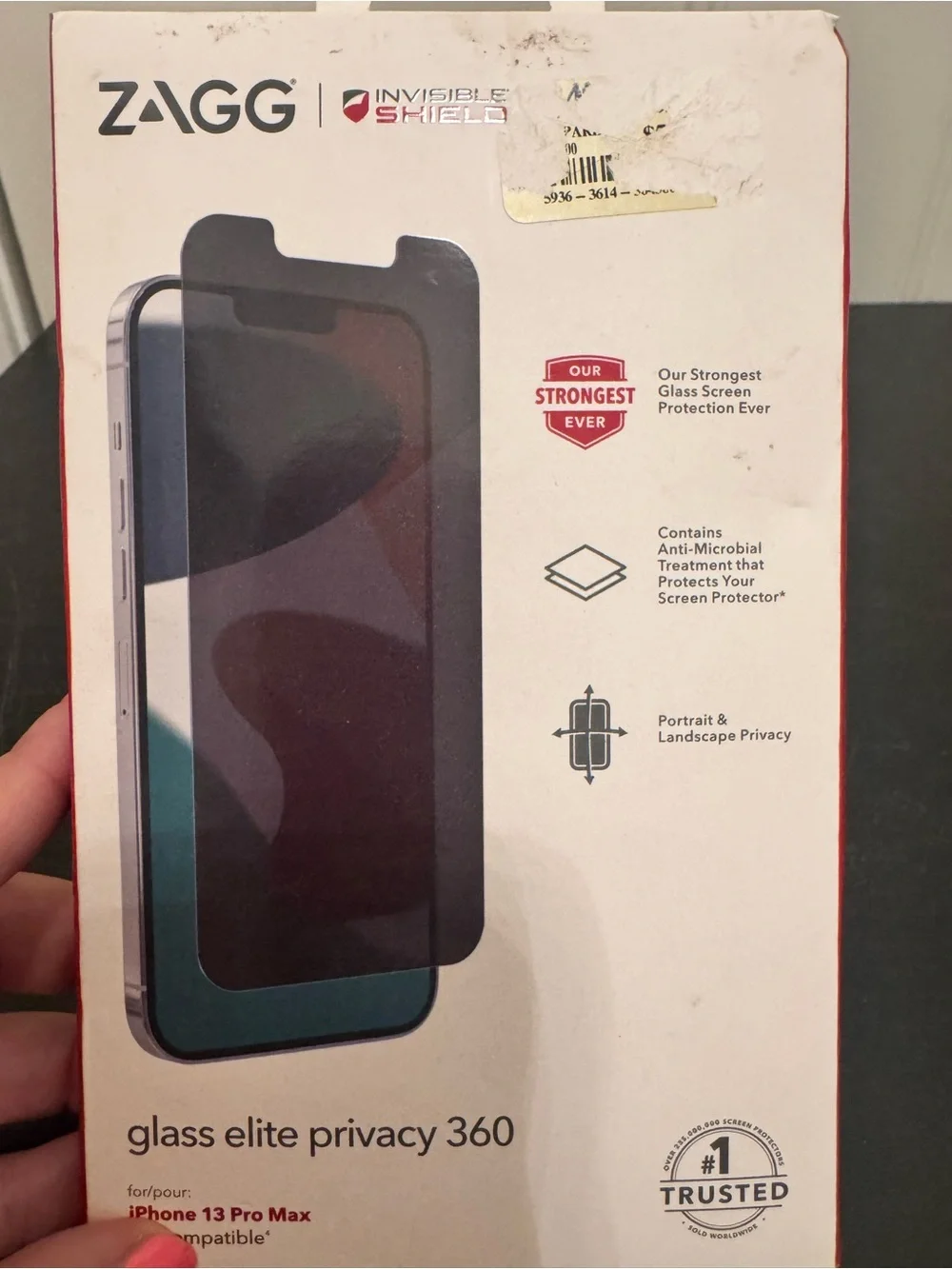Zagg iPhone 13 Pro Max Screen Protector Glass Elite Privacy 360